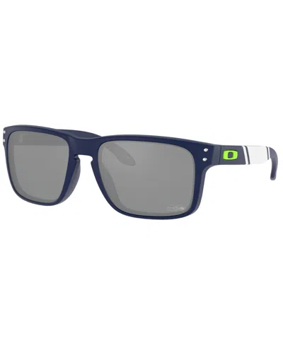 Oakley Holbrook Men's Sunglasses, Oo9102 Nfl Collection In Matte Navy - Seahawks