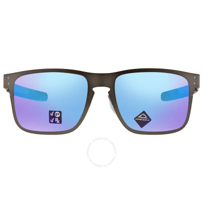 Oakley Holbrook Metal Polarized Prizm Sapphire Square Men's Sunglasses Oo4123 412307 55 In Gun Metal / Gunmetal