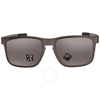 Oakley Holbrook Metal Prizm Black Polarized Square Men's Sunglasses Oo4123 412306 55 In Black / Gun Metal / Gunmetal