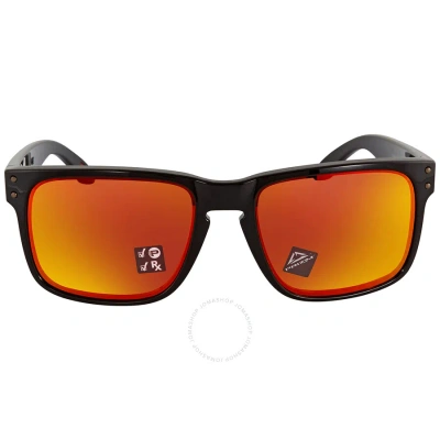 Oakley Holbrook Prizm Ruby Polarized Square Men's Sunglasses Oo9102 9102f1 57 In Black / Ruby