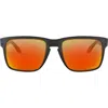 Oakley Rectangular Sunglasses Adjustable Nose Pads Design In Black