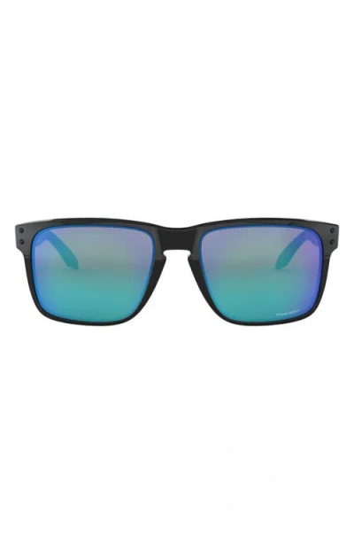 Oakley Holbrook Xl 59mm Mirrored Square Sunglasses In Black/prizm Sapphire