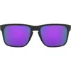 Oakley Holbrook Xl 59mm Polarized Sunglasses In Matte Black/prizm Violet