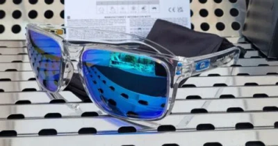 Pre-owned Oakley Holbrook Xl 9017-0759 Sunglasses Clear/prizm Sapphire Irid. Polarized In Blue