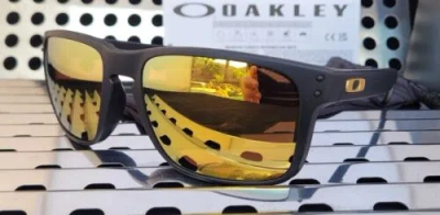 Pre-owned Oakley Holbrook Xl 9417-2359 Sunglasses Matte Black W/ Prizm 24k Polarized In Gold