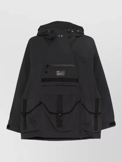 Oakley Hooded Nylon And Silk Blend Jacket In Multi