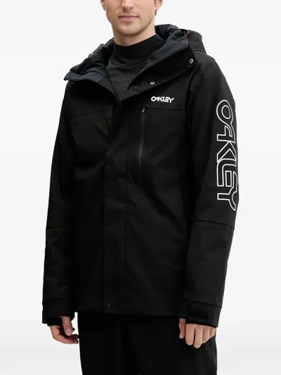 Oakley Hooded Ski Jacket In Black