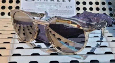 Pre-owned Oakley Hstn Metal 9279-0552 Damian L. Sunglasses Grey Ink-sepia/ Prizm Black