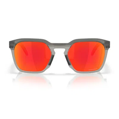 Oakley Hstn Sq Matte Grey Smoke Sunglasses In Multi