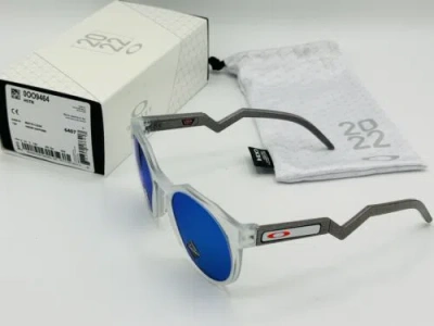 Pre-owned Oakley Hstn Sunglasses 2022 Olympics Edition Matte Clear Spacedust - Blue