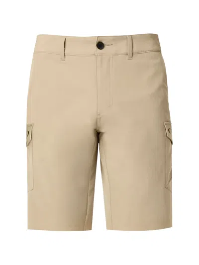 Oakley Hybrid Logo-detail Cargo Shorts In Brown