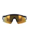 Oakley Hydra Wraparound Black Sunglasses In Brown