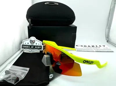 Pre-owned Oakley Hydra Tennis Ball Yellow With Prizm Ruby Sunglasses Oo9229-05 Rare