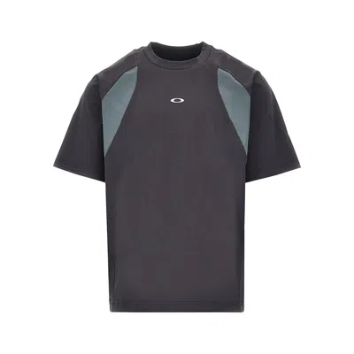 Oakley Logo-print Panelled T-shirt In Black
