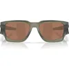 Oakley Instagator 58mm Polarized Rectangular Sunglasses In Brown