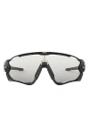 Oakley Jawbreaker™ 131mm Photochromic Cycling Shield Sunglasses In Black/photochromic