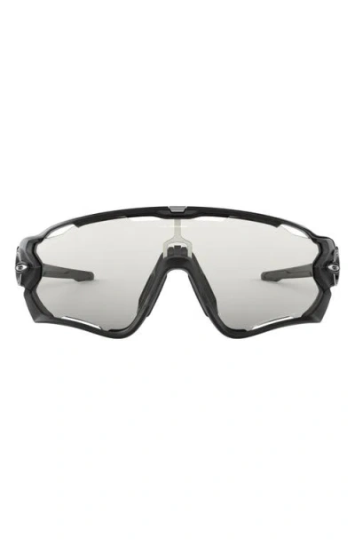 Oakley Jawbreaker™ 131mm Photochromic Cycling Shield Sunglasses In Black/photochromic