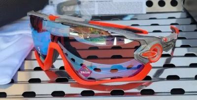 Pre-owned Oakley Jawbreaker 9290-7331 Unity Sunglasses Space Dust /prizm Snow Sapphire In Green