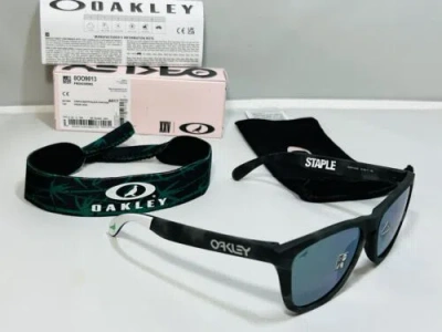 Pre-owned Oakley Jeff Staple X Frogskins Sunglasses Xxv Black Tortoise Prizm Jade Lens In Green