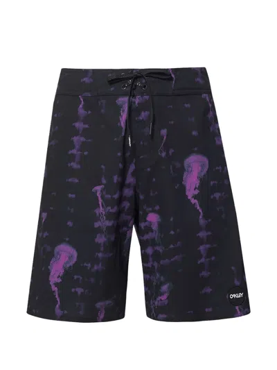 Oakley Jellyfish-print Boardshorts In Purple