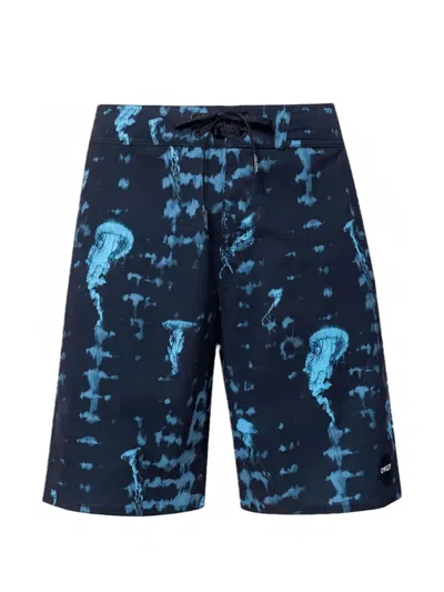Oakley Jellyfish-print Shorts In Blue
