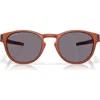 Oakley Latch™ 53mm Prizm™ Polarized Phantos Sunglasses In Matte Fire Orange/grey