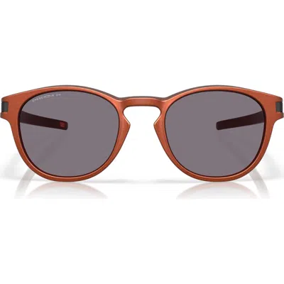 Oakley Latch™ 53mm Prizm™ Polarized Phantos Sunglasses In Matte Fire Orange/grey