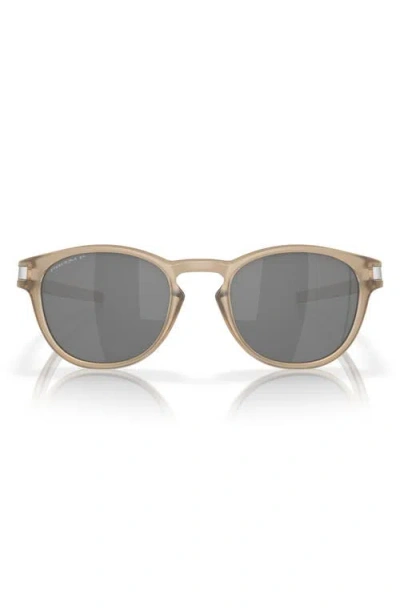 Oakley Latch™ 53mm Prizm™ Polarized Round Sunglasses In Brown