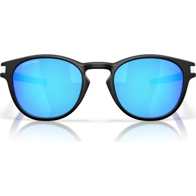 Oakley Latch™ 53mm Prizm™ Polarized Round Sunglasses In Matte Black