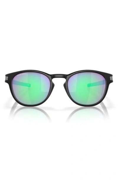 Oakley Latch™ 53mm Prizm™ Round Sunglasses In Black