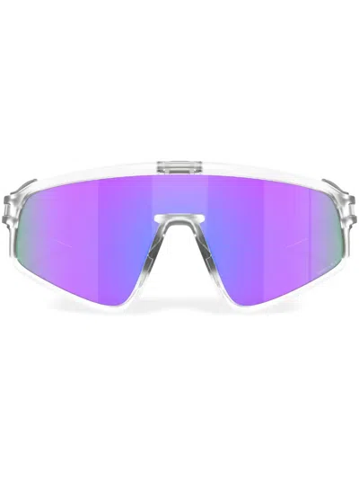 Oakley Womens Clear Oo9404 Latch Shield-frame Acetate Sunglasses In White