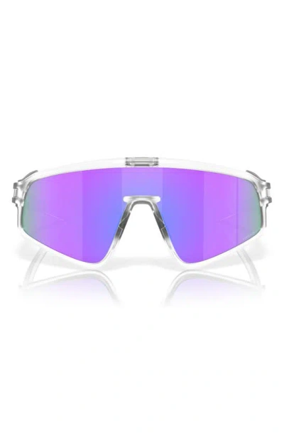 Oakley Latch Panel 35mm Polarized Rectangle Sunglasses In Matte Clear