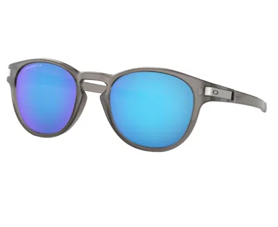 Pre-owned Oakley Latch Sunglasses - Prizm - 2024 - Matte Grey Ink W/prizm Sapphire Iridium In Blue