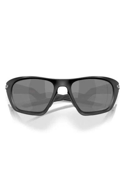 Oakley Lateralis 60mm Prizm™ Polarized Rectangular Sunglasses In Matte Black