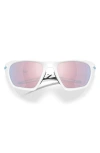 Oakley Geometric Frame Sunglasses In White