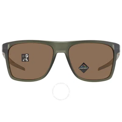 Oakley Leffingwell Prizm Bronze Rectangular Men's Sunglasses Oo9100 910011 57 In Brown