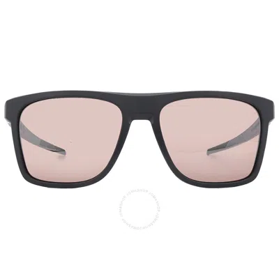 Oakley Leffingwell Prizm Dark Golf Rectangular Men's Sunglasses Oo9100 910009 57 In Black / Dark