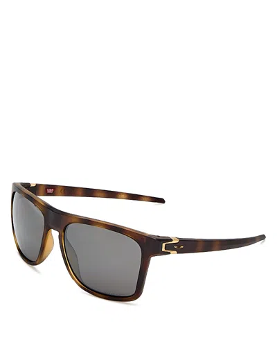 Oakley Leffingwell Square Sunglasses, 57mm In Tortoise/gray Solid
