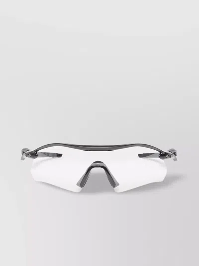Oakley Lightweight Wraparound Sunglasses With Adjustable Nose Pads In White