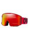 Oakley Line Miner Red-lens Geometric Ski Goggles In Red