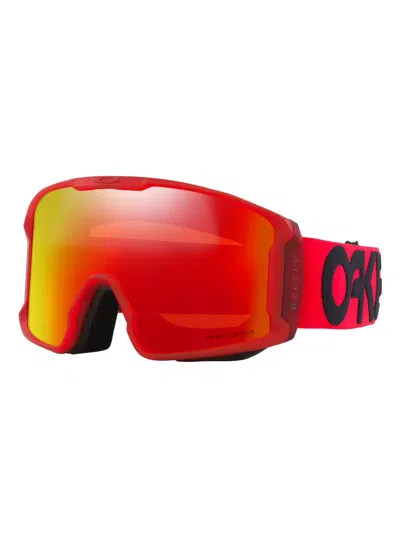 Oakley Line Miner Red-lens Geometric Ski Goggles