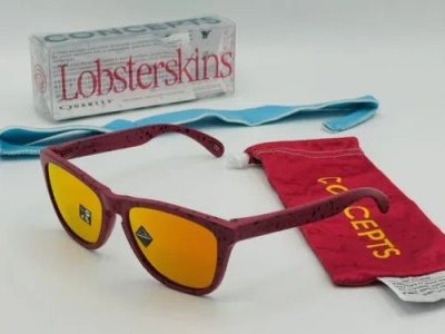 Pre-owned Oakley Lobsterskins Red Frogskins Concepts Sunglasses W/ Prizm Ruby Lens