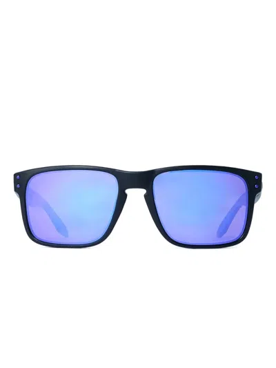 Oakley Logo-detail Square-frame Sunglasses In Black