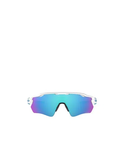 Oakley Logo Geometric Frame Sunglasses In Blue
