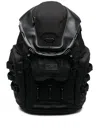 Oakley Logo-patch Zip-up Backpack In Black