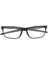 Oakley Logo-plaque Rectangle-frame Glasses In Black
