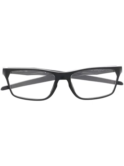 Oakley Logo-plaque Rectangle-frame Glasses In Black