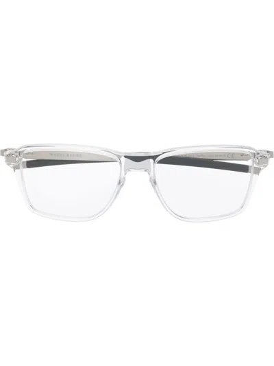 Oakley Logo-plaque Rectangle-frame Glasses In Silver