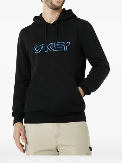 Oakley Logo-detail Drawstring Hoodie In Black