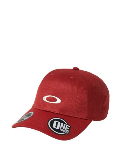 Oakley Logo-embroidered Mesh Baseball Cap In Red